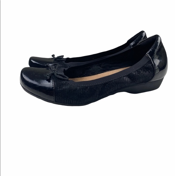 Clarks | Shoes | Clarks Womens Candra Glow Ballet Flat Black 65 | Poshmark